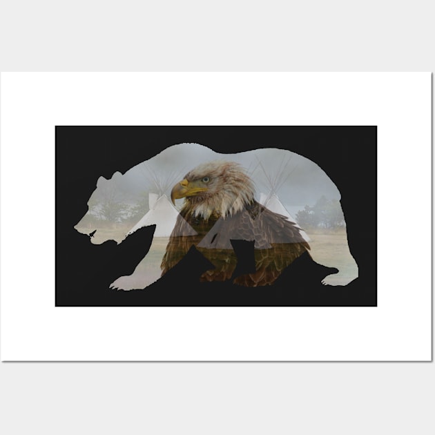 The Grizzly, Eagle and Lodges Wall Art by Whisperingpeaks